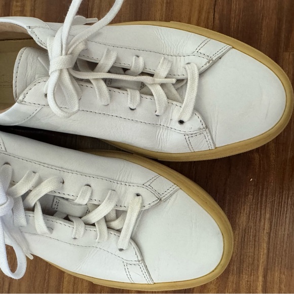 KOIO Capri White Leather Light Gum Sole Sneaker 37 - Picture 7 of 7